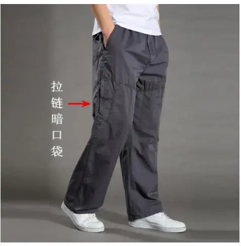 Men's Cargo Pants Summer Spring Cotton Work Wear New In Large Size 6xl Casual Climbing Joggers Sweatpants Hombre Autumn Trousers