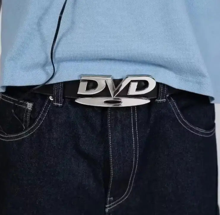 Fashion Design Nostalgic Design DVD New English Buckle Belt Women's Decoration Paired with Jeans Belt Versatile Sense Niche Belt