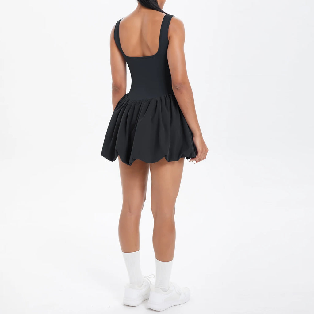 Athletic Yoga Fitness Dress Fitness High Stretch Slim Double Side Non-slip Women's Sports Dresses