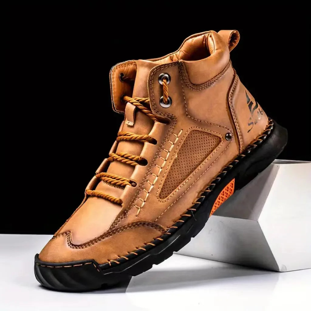 New Handmade Men's Boots Design Sneakers Man Outdoor Casual Leather Men Shoes Ankle Boots Fall Breathable Hot Sale Men's Boots