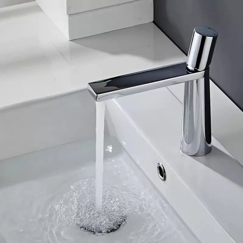 Black Bathroom Faucet Gray Basin Faucets Hot & Cold Bathroom Sink Faucet Deck Mounted Lavotory Faucet  Mixer Water Tap SS 304