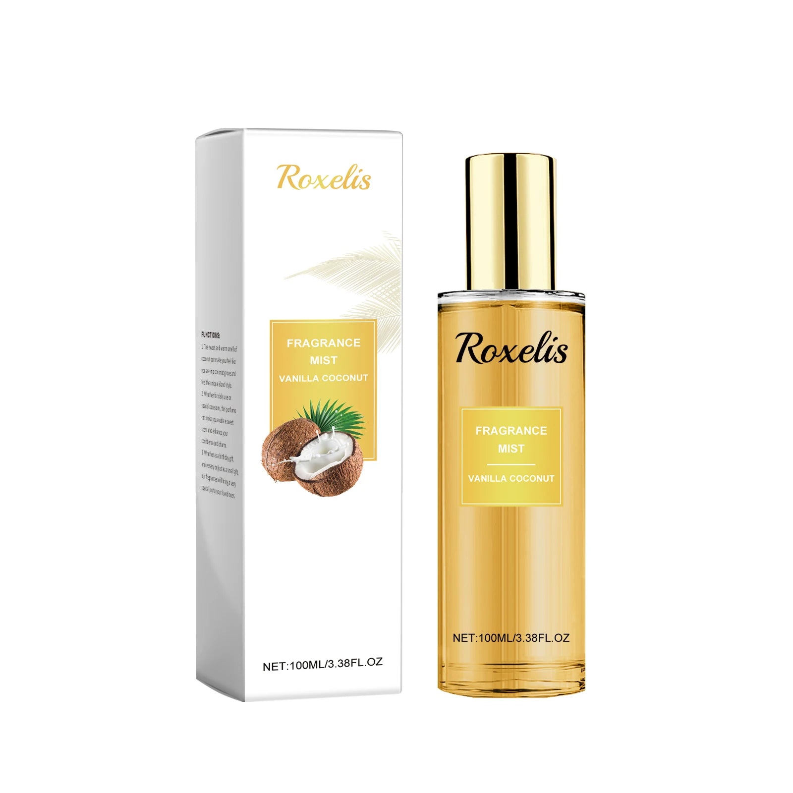 Vanilla Coconut Fragrance Spray, Long-Lasting Fresh Body Spray, Floral and Fruity Refreshing Body Fragrance