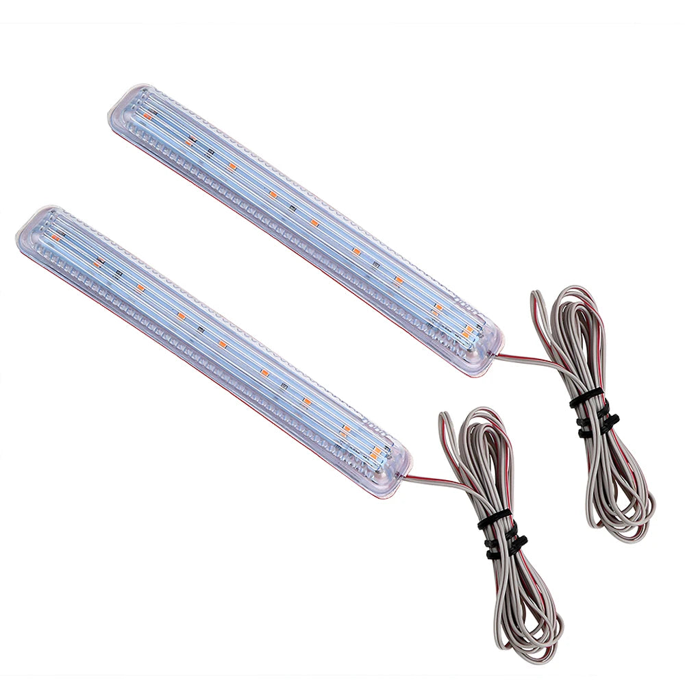 LED Car Light Source Yellow Soft 8 SMD FPC Turn Signal Light Amber Universal Flashing Indicator Lamp 2PCS Auto Rearview Mirror