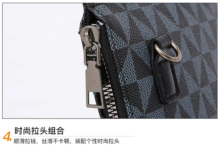 2026 New Men's Business Casual Clutch Bag Fashion Shark Print Envelope Bag Wallet Phone Bag Large Capacity Men's Gifts Pouch Pho