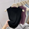 AOSSVIAO Women Knitted Tank Top Summer Fall Slim Sweater Sleeveless Solid Spring Autumn Sweaters Pullovers 2026 Top