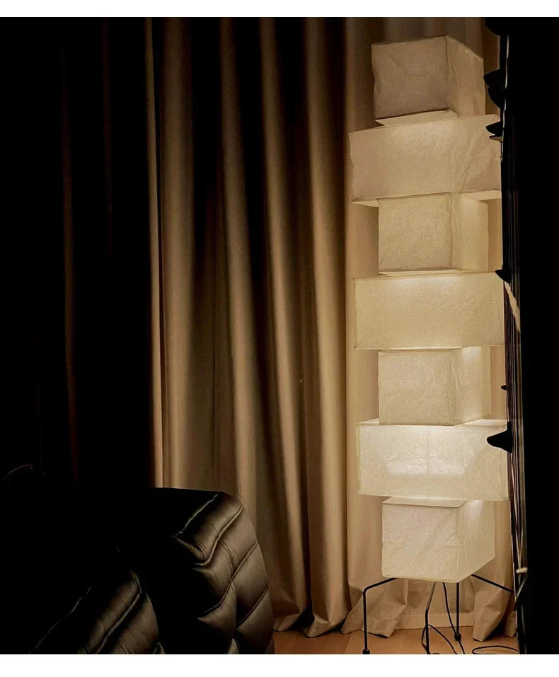 Akari Noguchi Lamp Yong Floor Lamp Japanese Designer LED Rice Paper Lantern Bedside Study Hotel Art Decor Standing Lamp