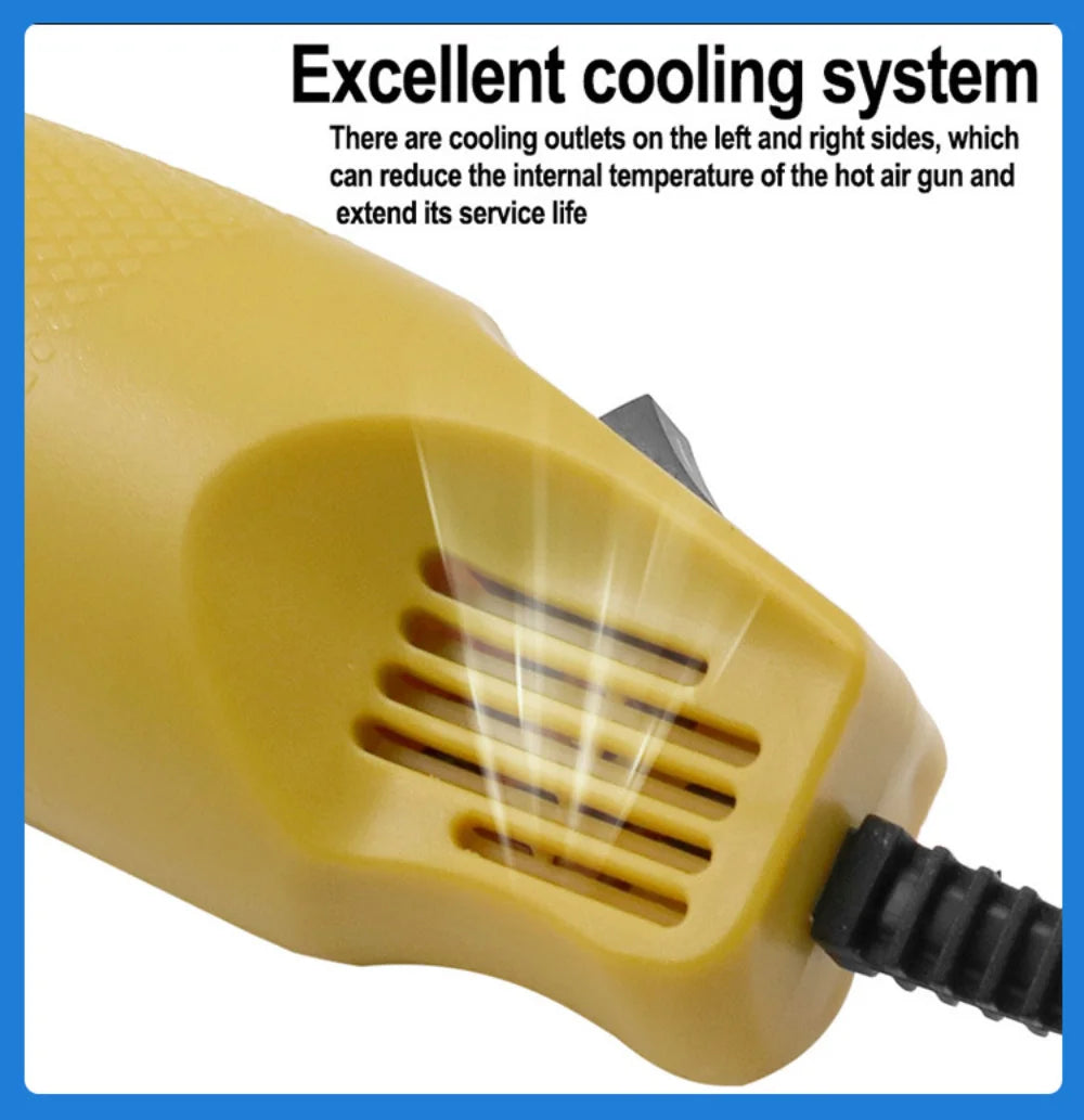 300W Hot Air Gun Portable Mini Heater for DIY Craft Embossing Shrink Wrapping PVC Multi Function Handheld Electrical Heat Tool