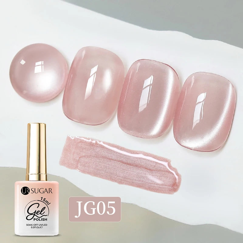 UR SUGAR 15ml Cat Magnetic Gel Jelly Glass Full Coverage Varnis Magnetic Gel Soak Off UV LED Gel Autumn Winter Xmas Manicure