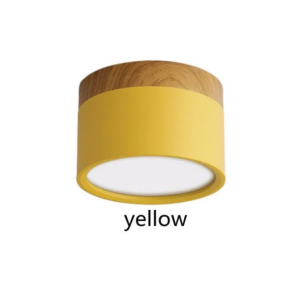 Led Ceiling Downlight Dimmable Surface Mounted Ceiling Lamp Wood Modern Light Spotlight Bedroom Living Room Homekit Bbulb AC220V