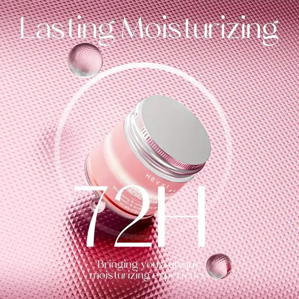 Hexyi Peel-Off Collagen Mask with Scraper Deep Nourishment Purify Pores Smooth Uneven Skin Tone Anti-Fatigue Face Skincare