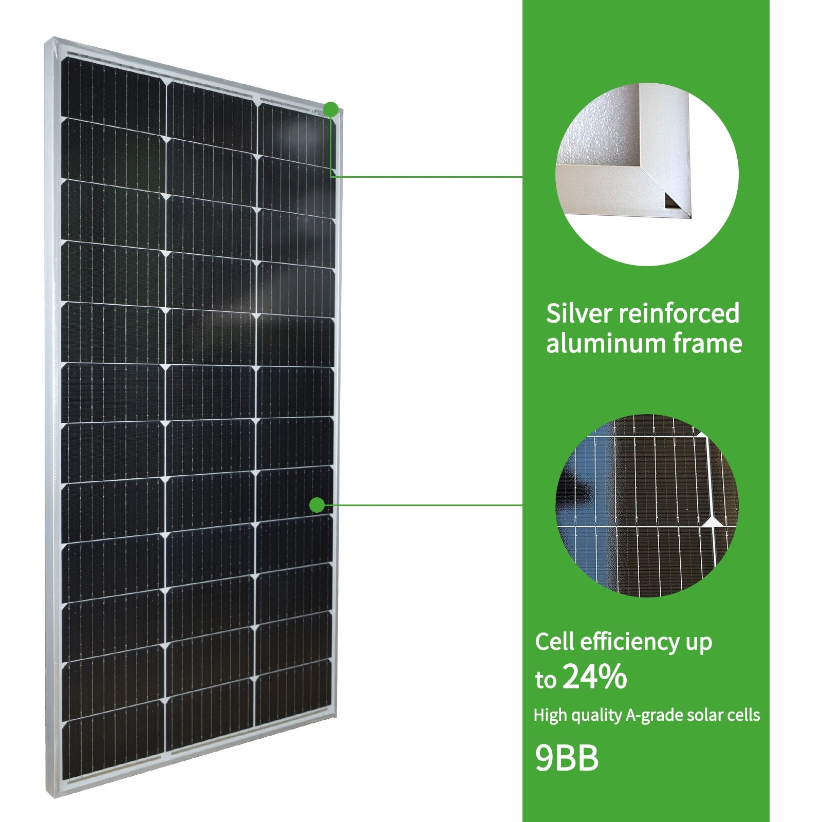 12V Solar Panel 120w 240W 18V Rigid Solar Panels 25 Year Photovoltaic Monocrystalline Cell 12V Battery Charge For Camping