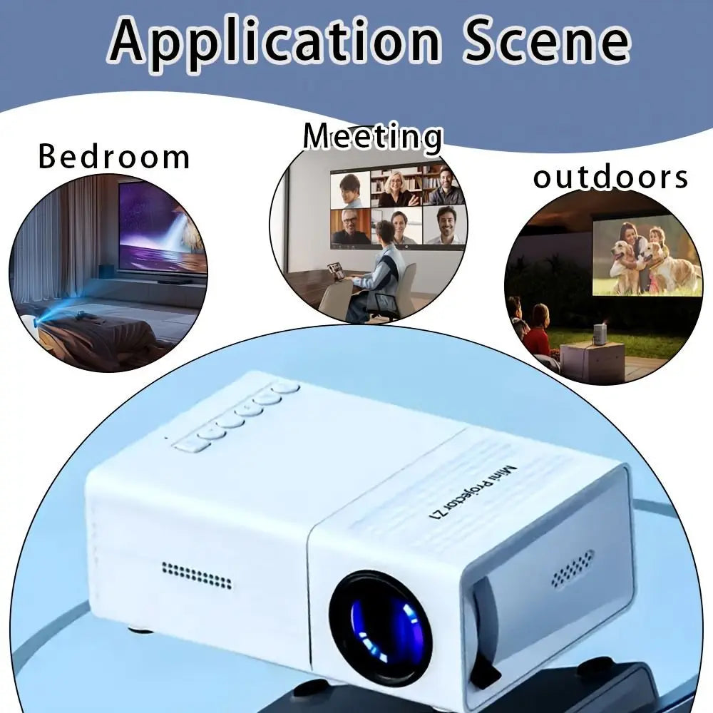 1080P Resolution Mini Projector Remote Control LCD Technology Home Theater Projector Halloween Gifts Built-in Speaker