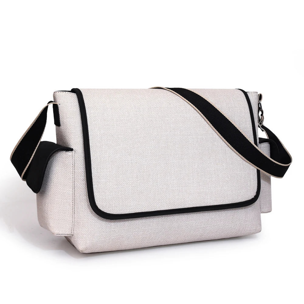 New Women's Large Capacity Canvas Shoulder Bag Casual Tote Handbag Trendy Messenger Bag for Everyday Use