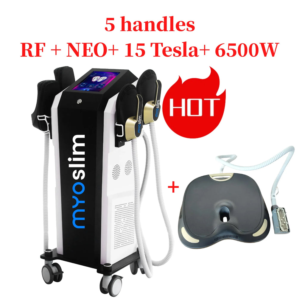 EMSzero RF 6500W 15 T EMS Slimming Machine Nova Body Sculpting 4 Handles RF Pelvic Muscle Stimulator Salon Equipment