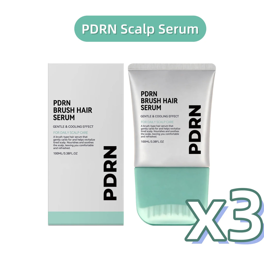 PDRN Scalp Serum With Brush Applicator,Strengthen Hair Follicle Root Hair Growth Serum, Scalp Treatment For Fuller Looking Hair