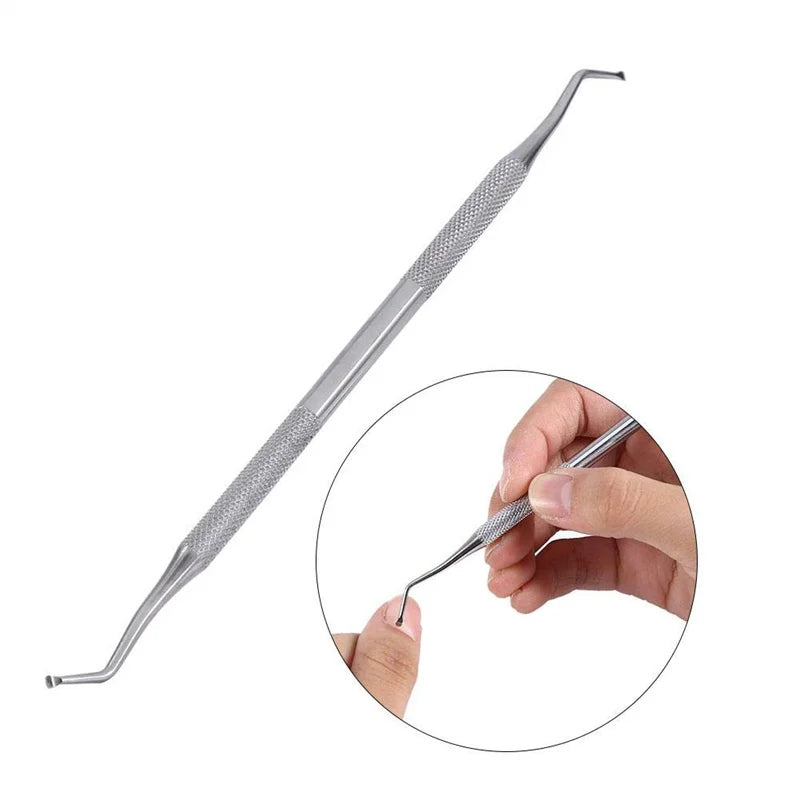 Nail Excavator Double Sided 13cm Reusable Nail Excavator Durable German Grade Stainless Steel Made