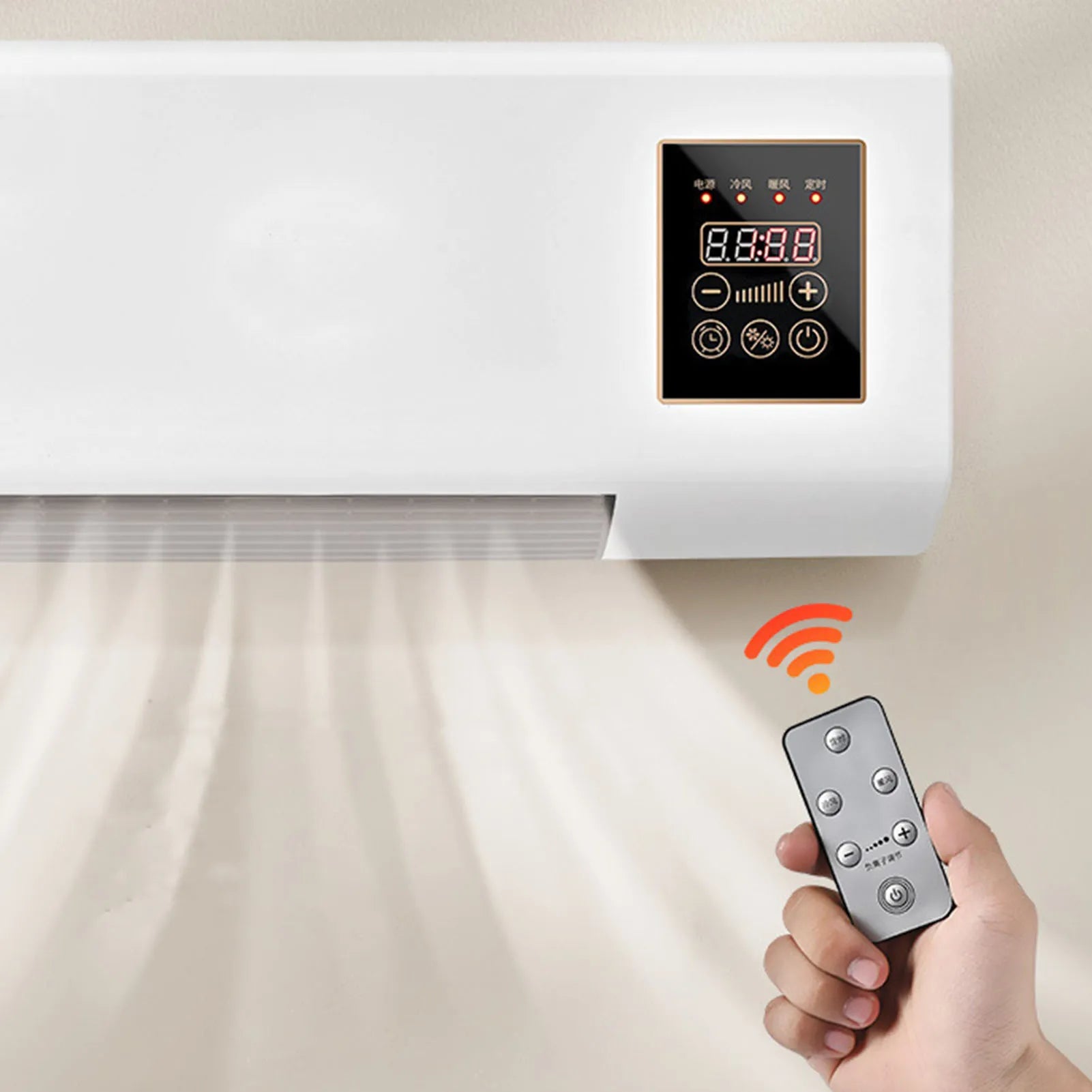 2 in 1 Air Conditioner 1800W Cool Warm Dual Use Wall Mounted Portable Air Conditioning with Remote Control for Home Bedroom
