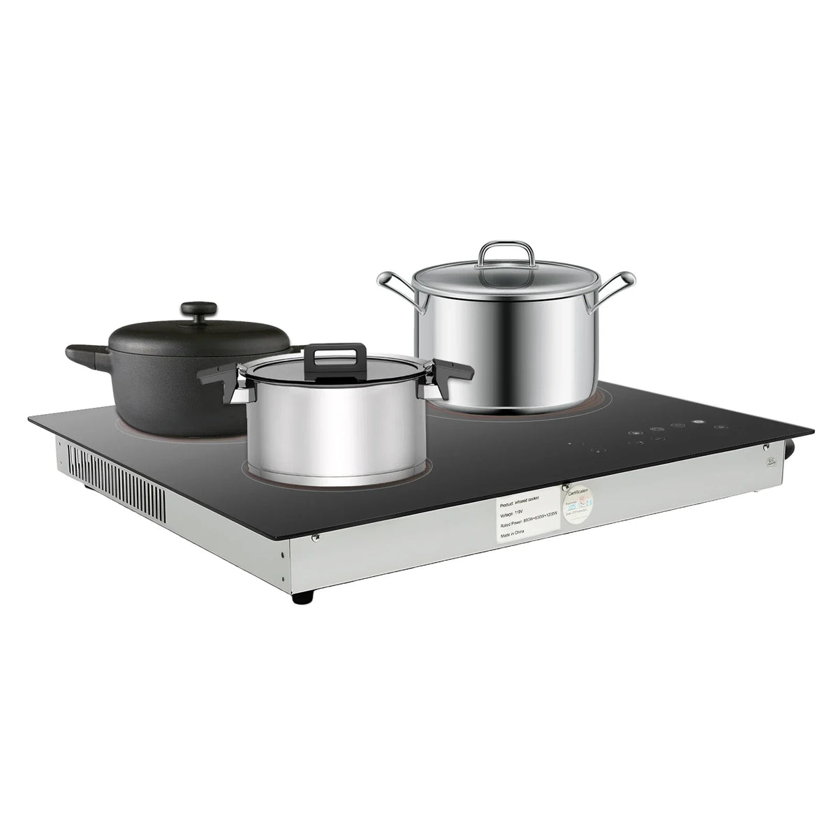 NEWEST Ceramic Cooktop, Electric Cooktop, 3 Burners Radiant Electric Stove Top with Timer, Child Safety Lock, Sensor Touch Control, 2600W 110V