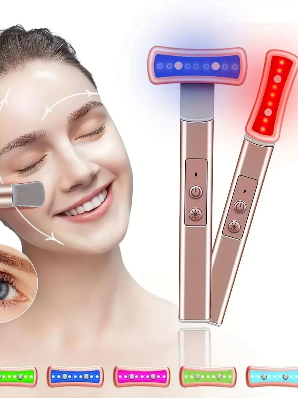 Eye Beauty Device, Multifunctional Facial and Eye Care Stick, Vibration Massager, Eye Massager, Massage Beauty Device, Rechargeable Beauty Device, Eye and Facial Massage Stick, Great Partner for Skin Care, Portable Rechargeab