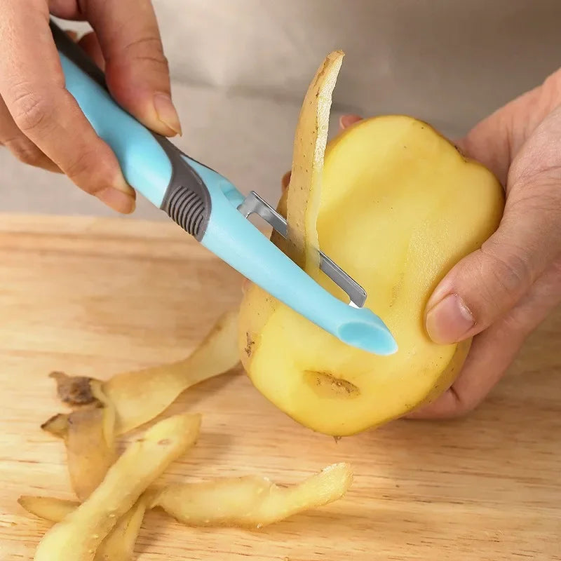 Reusable Kitchen Gadgets Stainless Steel Peeler Fruit Vegetables Cutter Peeling Knife