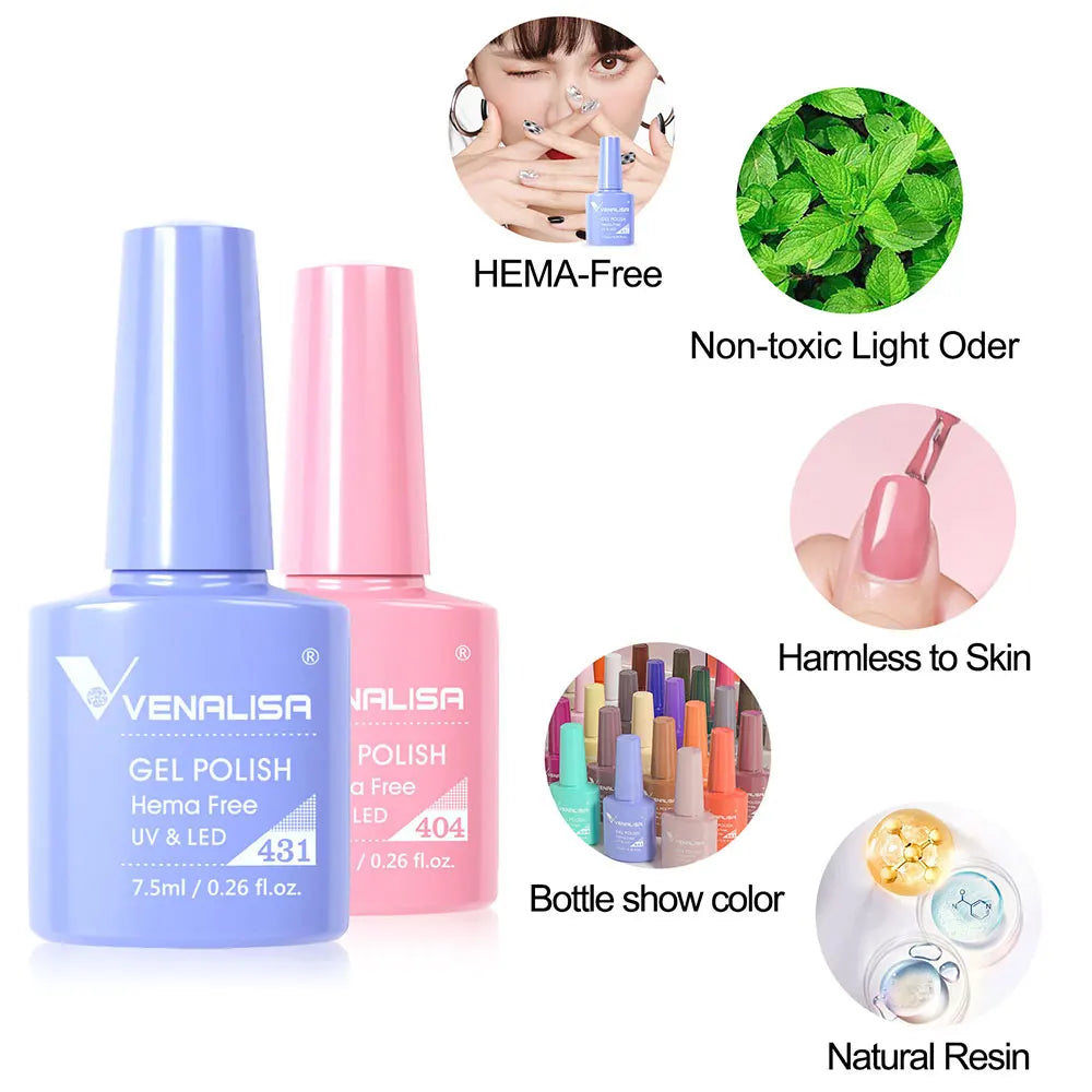 Venalisa Nail Gel Polish Fall Nail TPO FREE Long Wear Semi Permanent Soak Off UV LED Gel Nail Polish Gel Lacquer