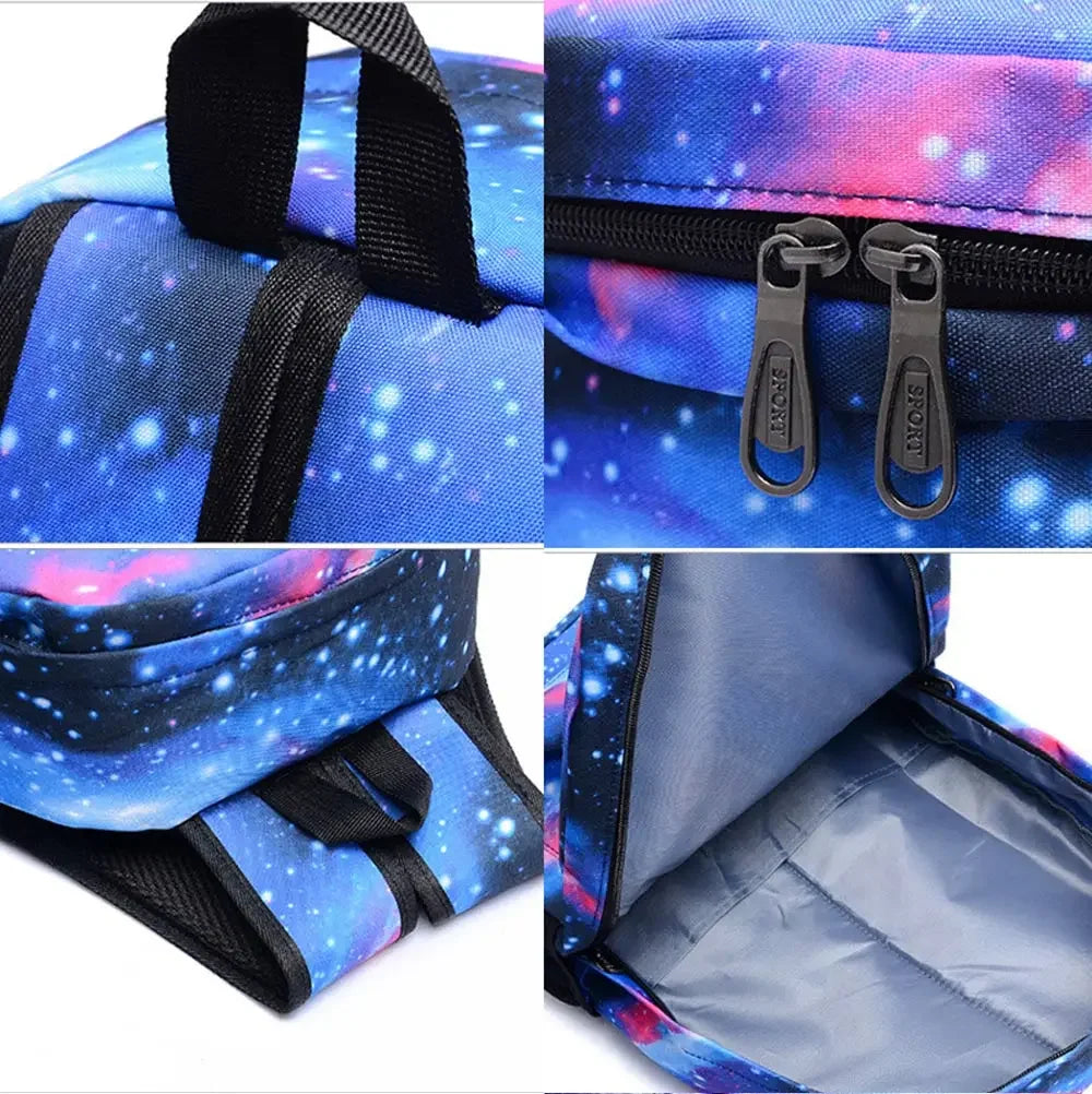 Fun Six Seven Print 3Pcs/Set Backpack Teen Boy Girl Back To School Schoolbag 67 Italian Brainrot Lunch Bag Rucksack Pencil Case