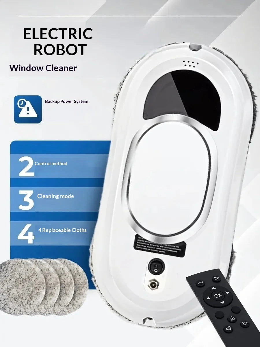 Automatic Window Cleaner Robot One Touch Start Intelligent Obstacle Avoidance Window Washing Machine for High-Rise Glass Windows