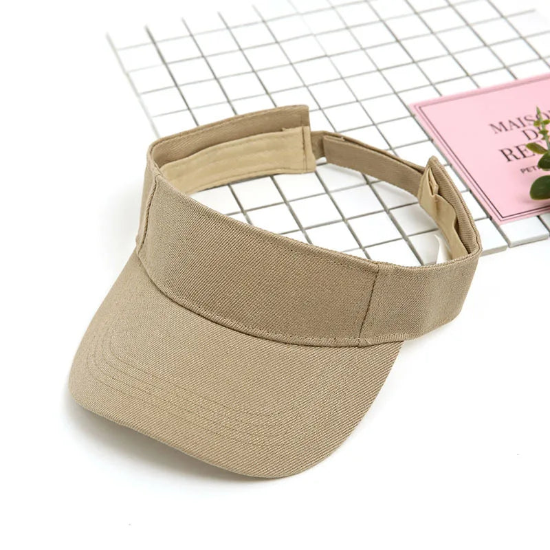 Tennis Visor Cap Solid Empty Top Cotton Men's Caps Visors for Women Baseball Hats Outdoor Sports Gorro Con Visera Dropshipping