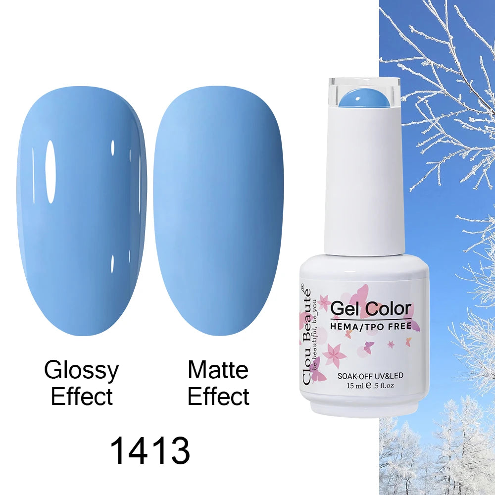 Clou Beaute HEMA TPO FREE Caramel Brown Wine Red Coffee Gel Nail Polish High Pigment Autumn Nail Art Full Coverage UV Varnish