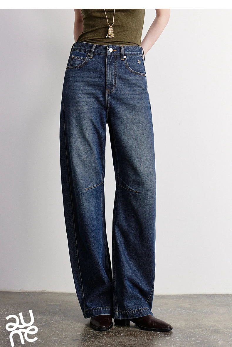TOYOUTH Women Denim Jeans 2026 Summer New High Waist Curved Knife Pants