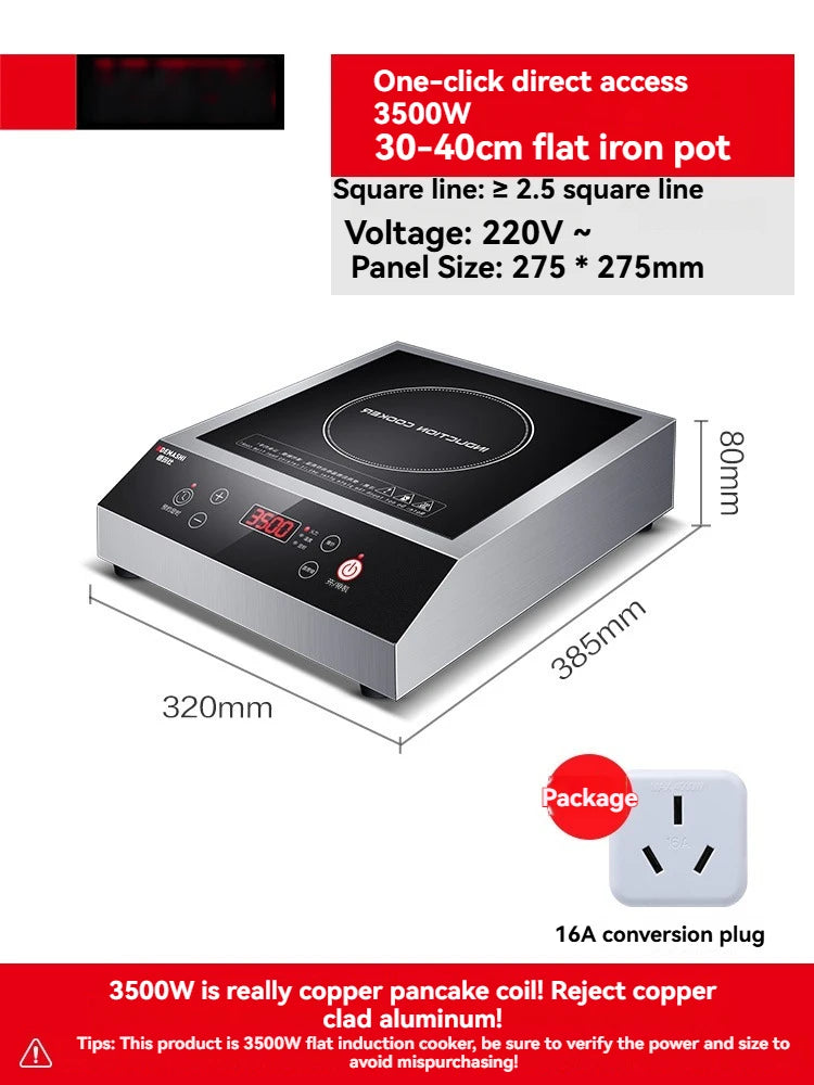 Commercial Induction Cooker 3500w High-power Hotel Flat Induction Cooker