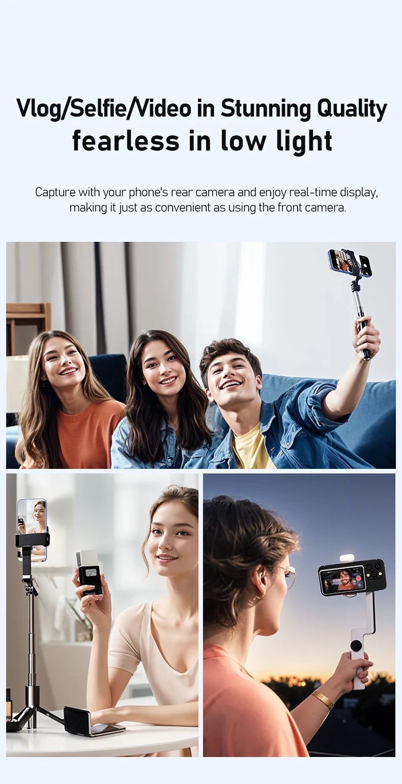 Smartphone Magnetic Monitor Screen Projector Phone Rear Camera Selfie For Vlog Live Stream Video Recording For Android iPhone