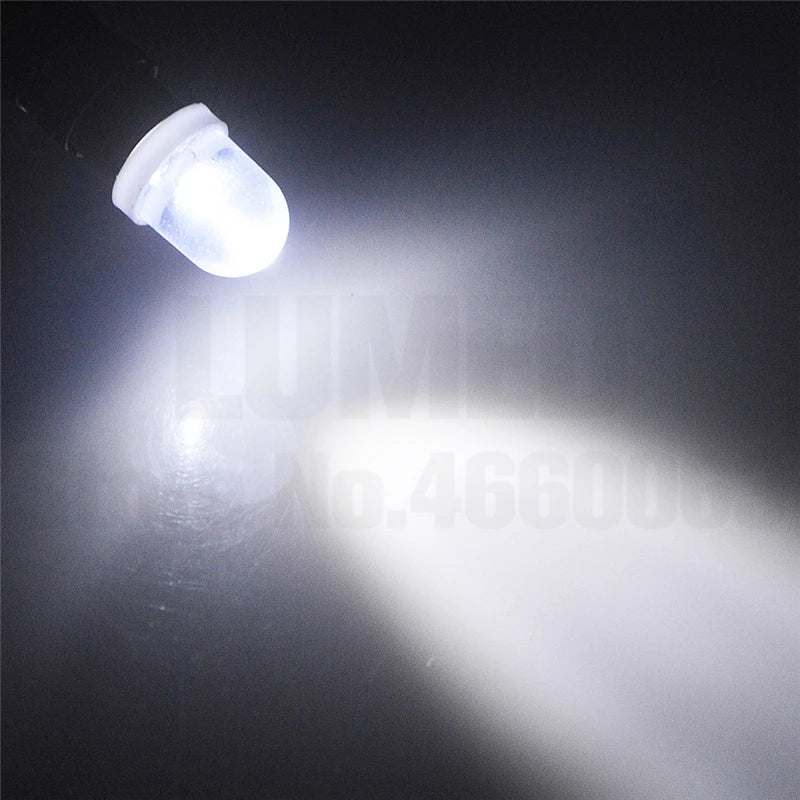 10pcs BA9S T4W LED Car light bulb T2W T3W Auto interior Lamp Round LEDs marker light emitting diode 12913 12910 12929