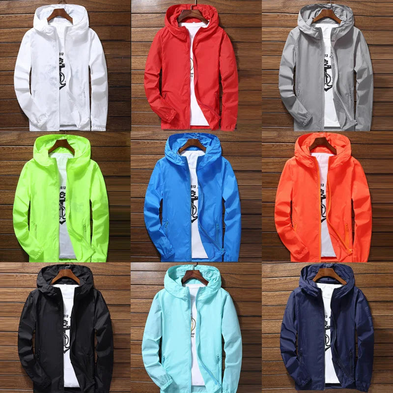 Self running, sun protection, waterproof, UV resistant jacket, men's and women's ultra light jacket, windproof jacket