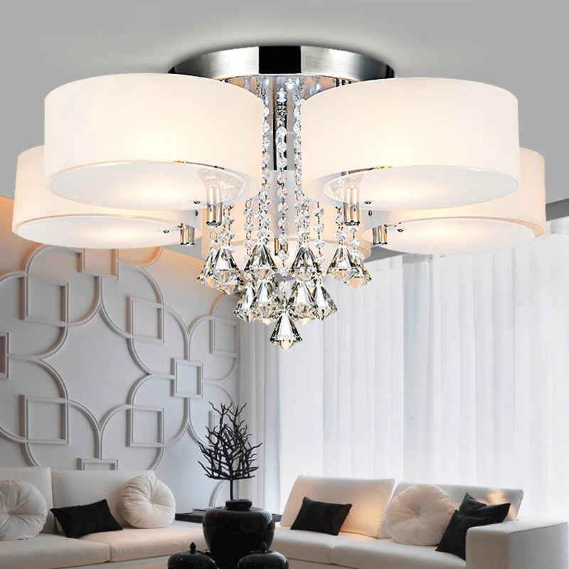 Voltsify LED Crystal Ceiling Light Chandelier Lamp, 5/7 Head