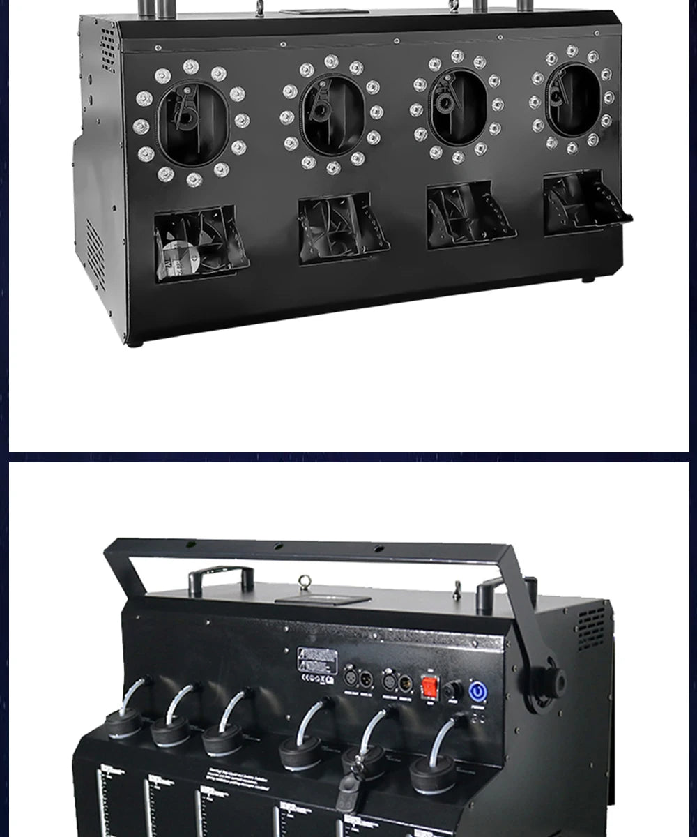 3000W 1500W LED Smoke Bubble Machine Four Holes Double Holes Party Wedding Bubble Spray Machine DMX for Stage Special Effect