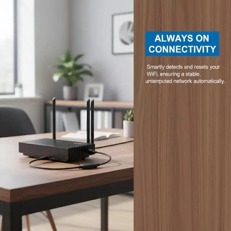 Router Automatic Reboot Cable 24H Auto Reset Multi Voltage Support For Home Office Wifi Routers