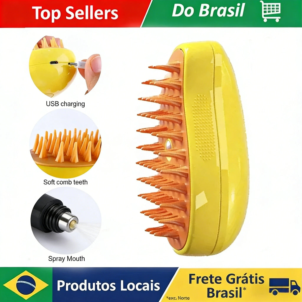 Remove Pet Hairs Brush for Combing Dogs Electric Spray Massage Long Hair Cat Dog Brush Fur Brush Cleaning Animal Hairs
