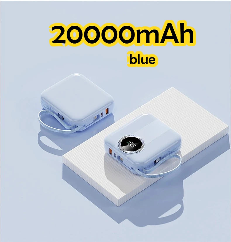 [Flame-Retardant Power Bank] PD20 22.5W 20000mAh Display Fast Portable Auxiliary Battery Type-C Lcd Capacity Indicator PowerBank
