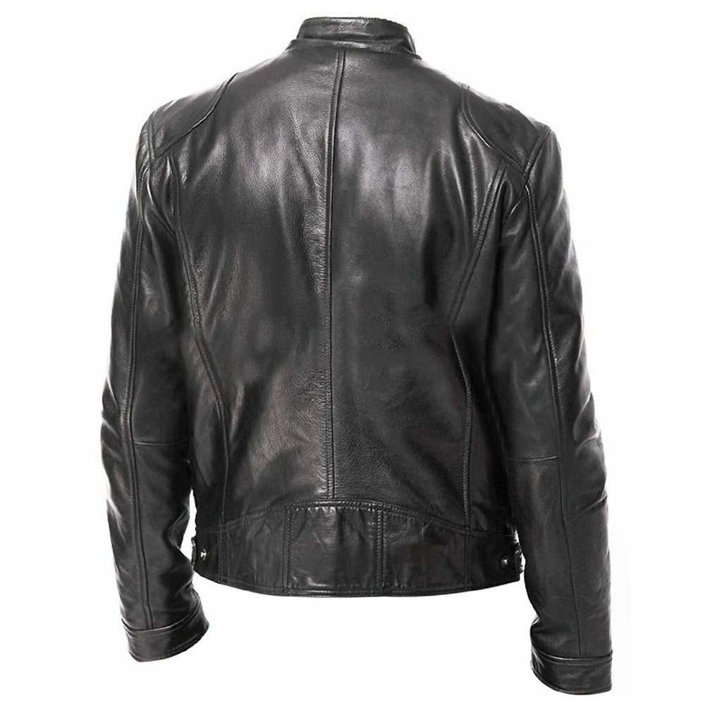 Men Retro Motorcycle Jacket PU Leather Motocross Jacket Chaqueta Moto Spring Autumn Motorbike Riding Jacket Protective Gear