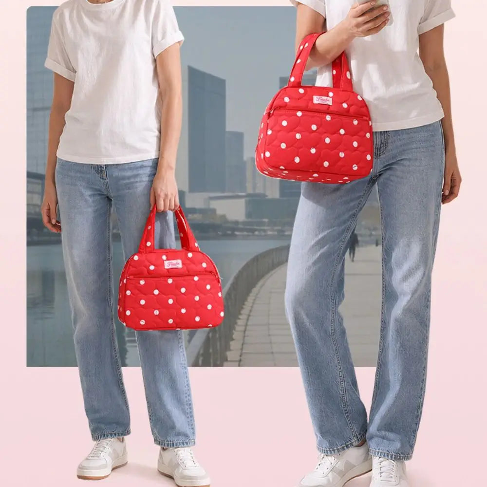 New Portable Handle Lunch Bag Waterproof Thickened Insulated Handbag Large Capacity Multi-functional Insulated Lunch Tote Bag
