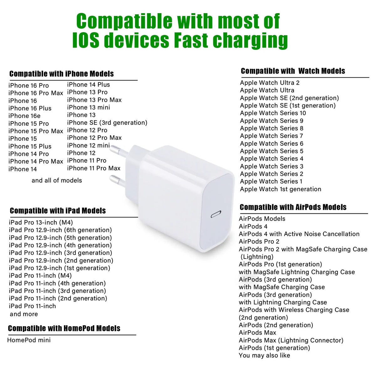 30W  For Original Type C Fast Charger For iPhone 17 16 15 Pro Max Plus PD Charging Cable Charger Phone Accessories