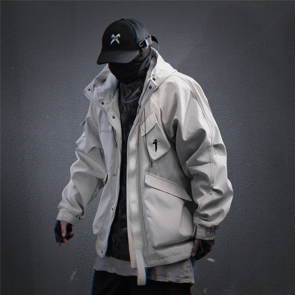 11 BYBB'S DARK 2025 Tactical Jackets Hooded Windbreaker Mens Cargo Function Jacket Fashion Coats Outwear Techwear Streetwear  ﻿
