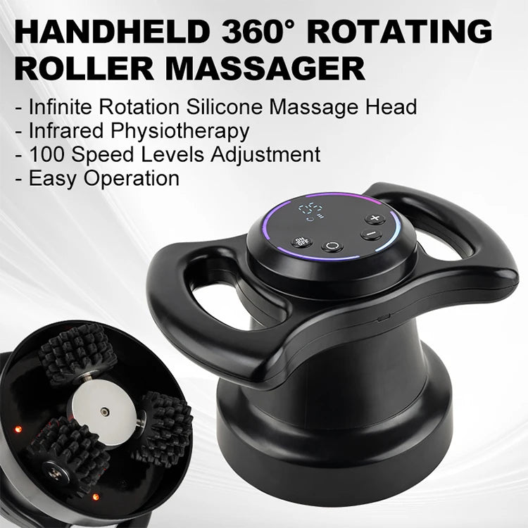Slimming Massage Roller Electric Handheld Cellulite Massager Body Sculpting Tool for Fat Reduction Muscle Relaxation Home Use