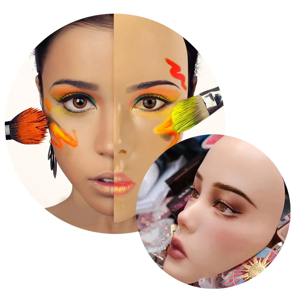 Makeup Full Face Practice Model 5D Silicone Bionic Skin Mannequin Eye eyebrow Eyelash Eyeshadow for beginner Makeup
