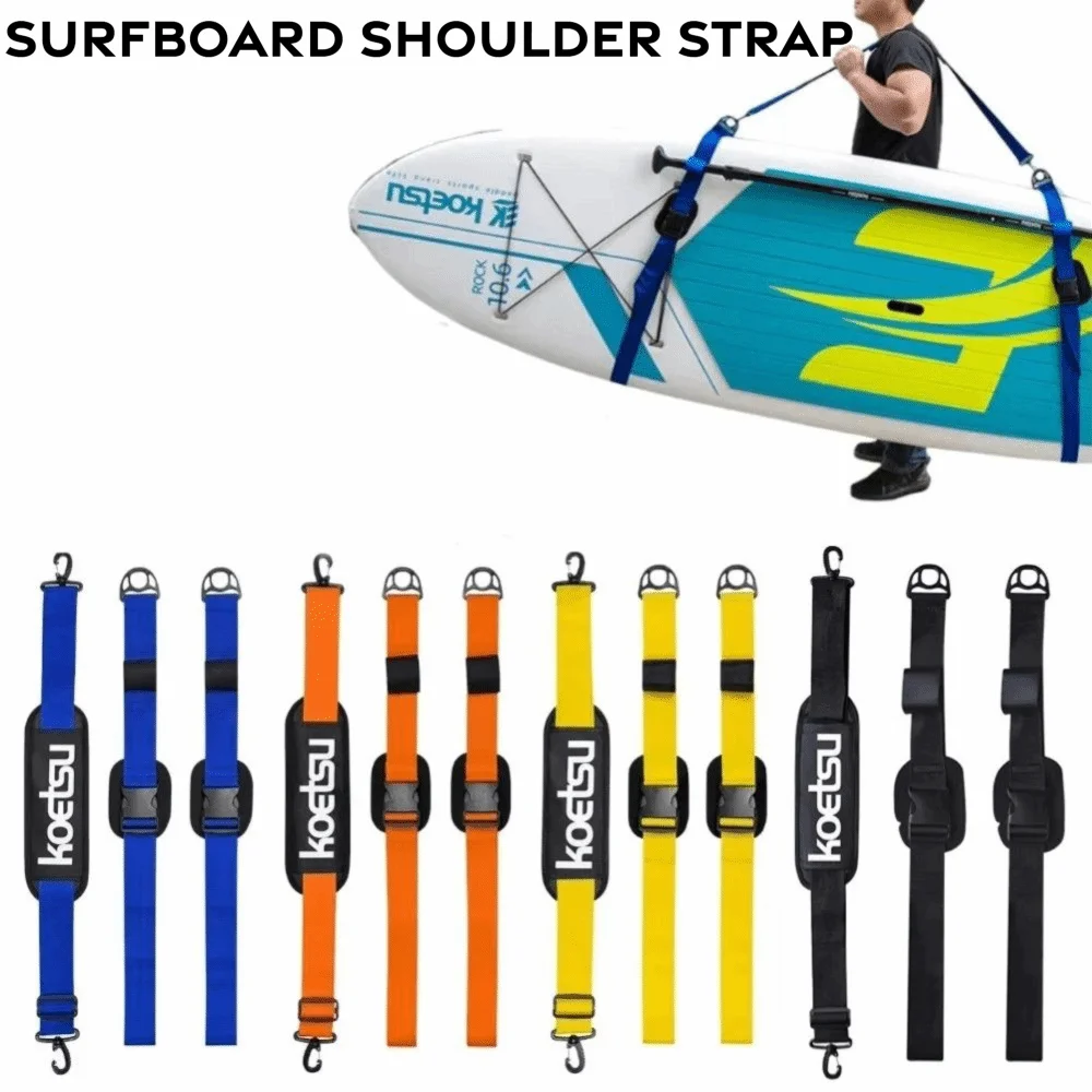 Portable SUP Carrying Strap Nylon Shoulder Sling Design Paddle Board Carrier Adjustable Length Durable Surf Paddle Board Carrier