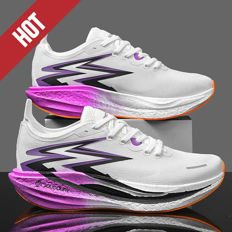 NEW Running Shoes Carbon Board Marathon Men Sports Breathable Lightweight Women's Comfortable Athletic Nonskid Sneakers Casual