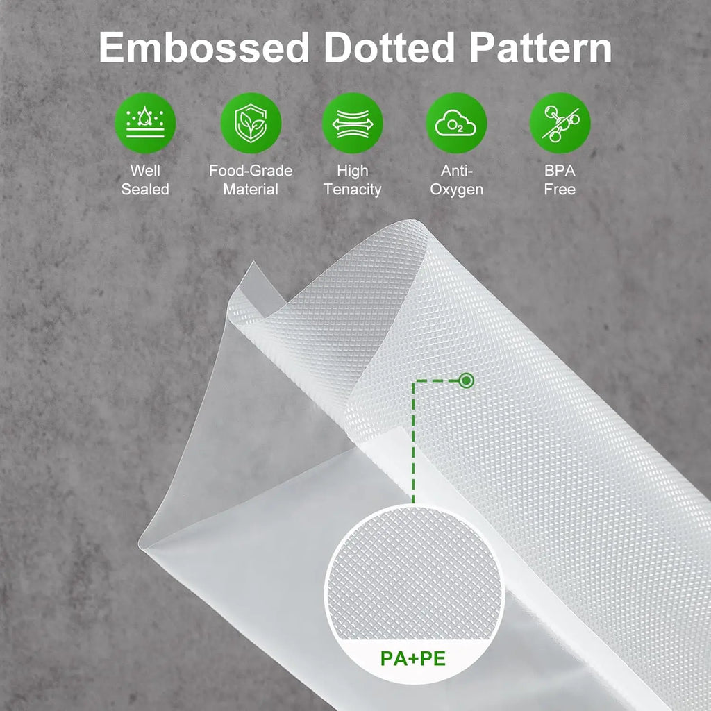 50PCS/Lot BPA-Free Vacuum Food Bags, Vacuum Sealed Storage Bags For Food Storage and Preservation,Reusable Vacuum Sealer Bag