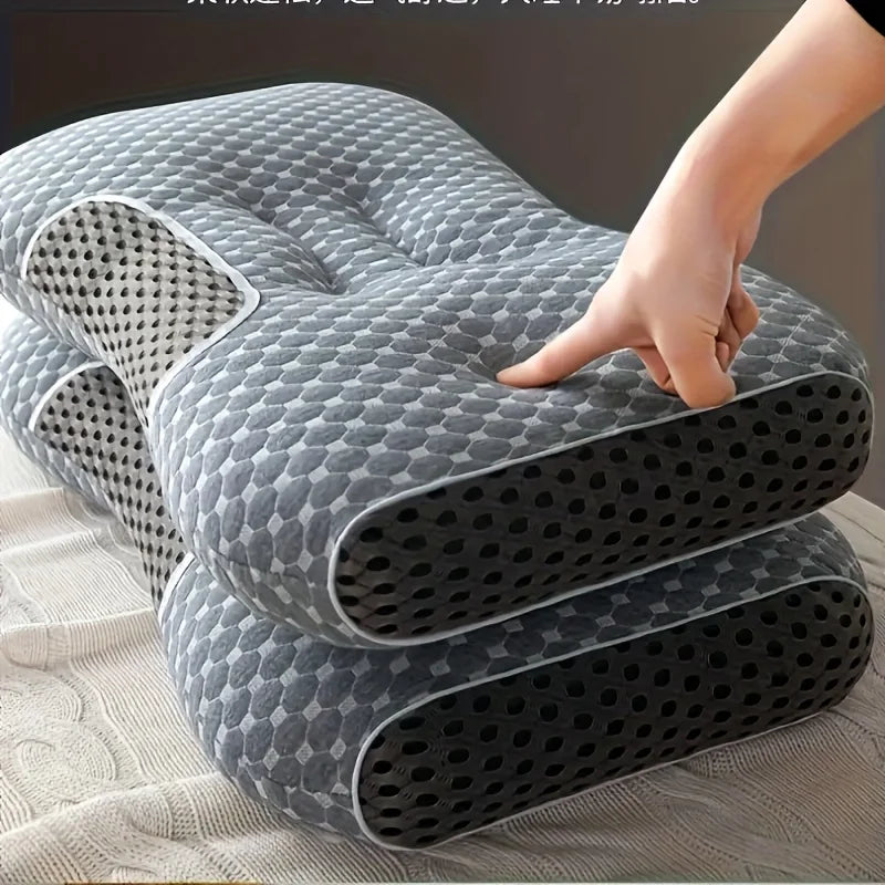 Home neck pillow hotel soft pillow, deep sleep pillow, white bed pillow, four-season bedding