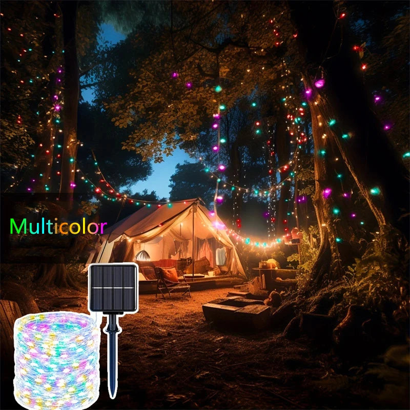 2~30M Ultra Long Solar String Fairy LED Light Outdoor Copper Waterproof Wedding Garland Decoration Garden Lights Party 8 Modes